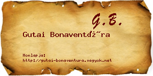 Gutai Bonaventúra névjegykártya